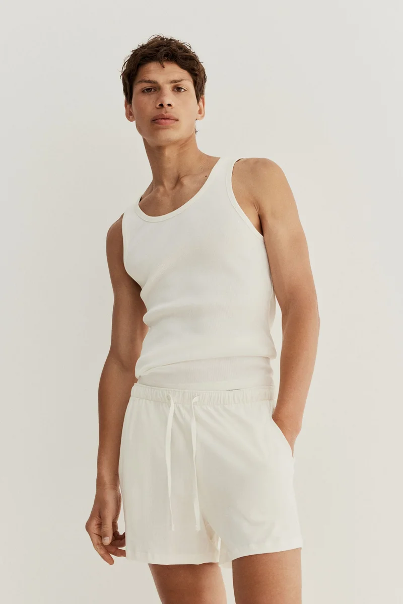 H&M Cotton pyjama vest top and shorts